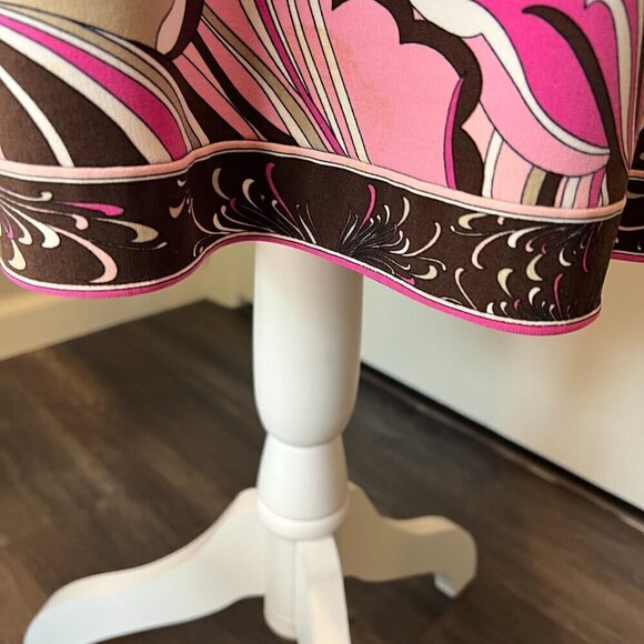 Tahari Arthur S. Levine Pink & Brown Sleeveless Floral Midi Dress, Size 2 - Picture 14 of 16